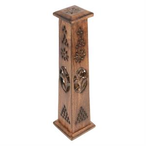 Tower Incense Box - Carved Wood Design Tower Incense Box - Carved Wood Design Image