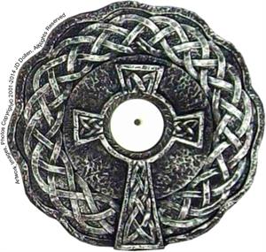 Celtic Round Polyresin Incense Burner Image