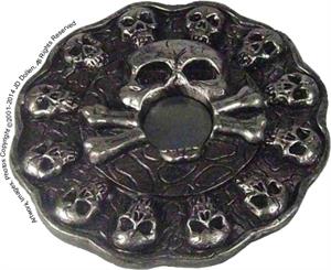 Skulls Round Polyresin Incense Burner image
