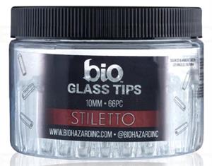 BIO Glass Stiletto Cross Top Medium Size  Glass Tips 10mm - 66 Count Image