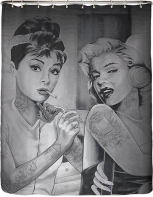Shower Swag Audrey & Marilyn JDH Shower Curtain Image