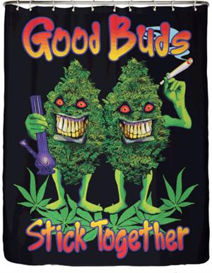 Shower Swag Good Buds Shower Curtain Image