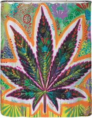 Shower Swag Leaf by Dean Russo Shower Curtain Image