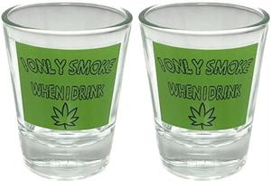I Only Smoke When I Drink - Shot Glass - 2 Pack Image