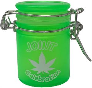 Frosted Green - Joint Celebration Stash Jar - 1.5oz Image
