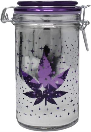  Purple Leaf Galaxy XL Stash Jar 16oz Image