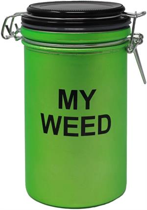My Weed Frosted Neon Green XL Stash Jar Image