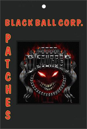 Disturbed Chrome Smiley 4" x 4" Printed Woven Patch Carded Image