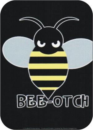 Bee-Otch - Large Sticker Image