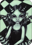 STRANGELING - HORNED FAIRY LARGE STICKER - 2 1/2" X 3 3/4"