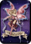 AMY BROWN - BELIEVE  FAIRY LARGE STICKER - 2 1/2" X 3 3/4"