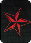 RED STAR LARGE STICKER - 2 1/2" X 3 3/4"