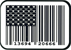 Barcode Flag - Large Sticker Image