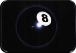 8 BALL- LARGE STICKER - 2 1/2" X 3 3/4"