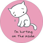 HURTING  - ROUND STICKER - 2 1/2" ROUND