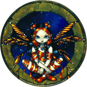Strangeling - Starry Night Fairy - Round Sticker Image