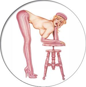 BELL GIRL ROUND STICKER - 2 1/2" ROUND