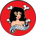 POISON ROUND STICKER - 2 1/2" ROUND