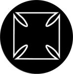 IRON CROSS ROUND STICKER - 2 1/2" ROUND