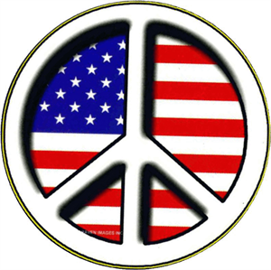 Peace Flag - Round Sticker Image