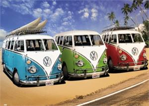 California Camper Vans Giant Poster - 39" x 55"