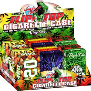 Nulite Pop-Up Cig Case Smoking 420 Design - King Size 85mm - 12ct/20cs