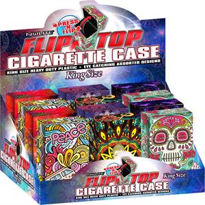 Nulite Pop-Up Cig Case Peace & Love Design #1 - King Size 85mm - 12ct/20cs