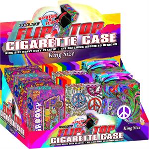 Nulite Pop-Up Cig Case Peace & Love Design #2 - King Size 85mm - 12ct/20cs