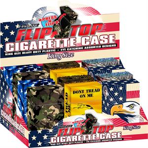 Nulite Pop-Up Cig Case Americana Design - King Size 85mm - 12ct/20cs
