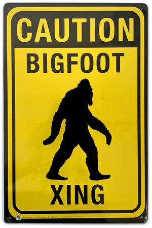 Bigfoot Crossing Tin Sign Image