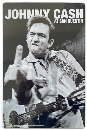 Johnny Cash San Quentin Tin Sign - 20x30cm - 7.87" x 11.81" image
