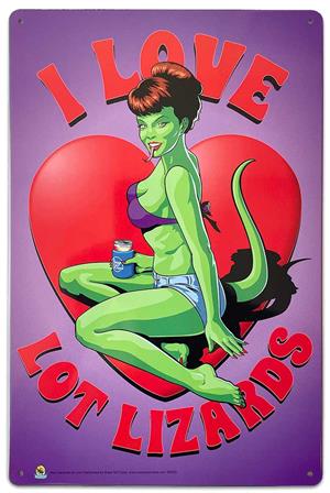  I Love Lot Lizards Tin Sign - 20x30cm - 7.87" x 11.81" image
