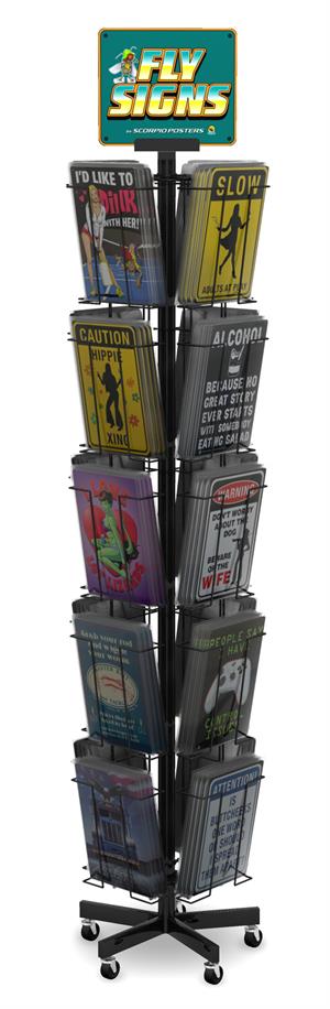TIN "Fly Signs" DISPLAY - 120 Signs image