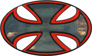 Iron Cross - Large - 4.5" x 6" - Sticker Image