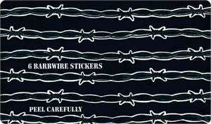 Barbed Wire - Large - 4.5" x 6" - Sticker Image