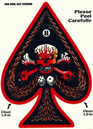 Skull Xbones - Large - 4.5" x 6" - Sticker Image