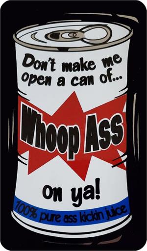  Whoop Ass - Large - 4.5" x 6" - Sticker Image