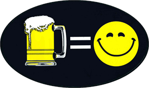Beer = Happiness - Large - 4.5" x 6" - Sticker Image