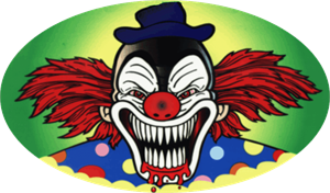 Evil Clown - Large - 4.5" x 6" - Sticker Image