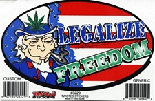LEGALIZE FREEDOM - Large - 4.5" x 6" - STICKER