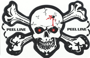 Skull/Crossbones - Large - 4.5" x 6" - Sticker Image