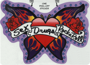 Sex, Drugs & Rock N Roll - Large - 4.5" x 6" - Sticker Image