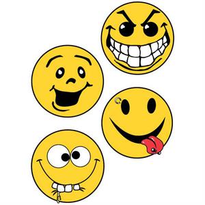 Smiley Face Variety - Large Sticker Image