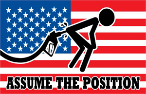 Assume The Position - Large - 6" x 4.5" - Rectangle Sticker Image
