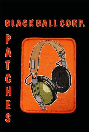 Headphones Woven Patch - 3'X4"-IMAGE