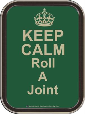 KEEP CALM AND ROLL A JOINT  LARGE STASH TIN