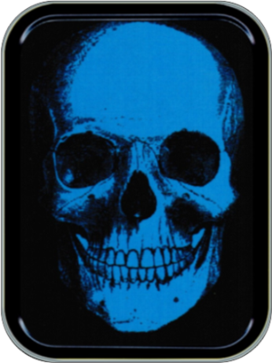 Blue Skull Large Stash Tin Image