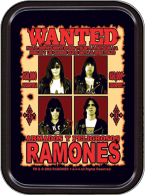 Ramones Wanted Large Stash Tin Image