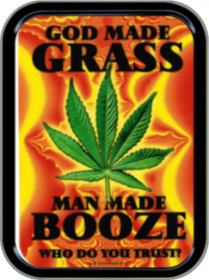 God Made Grass Large Stash Tin Image