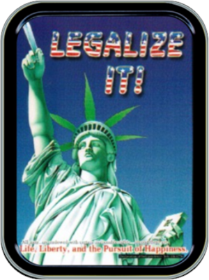 Legalize It - Statue of Liberty Large Stash Tin Image